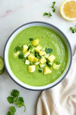 Chilled Cucumber and Avocado Soup