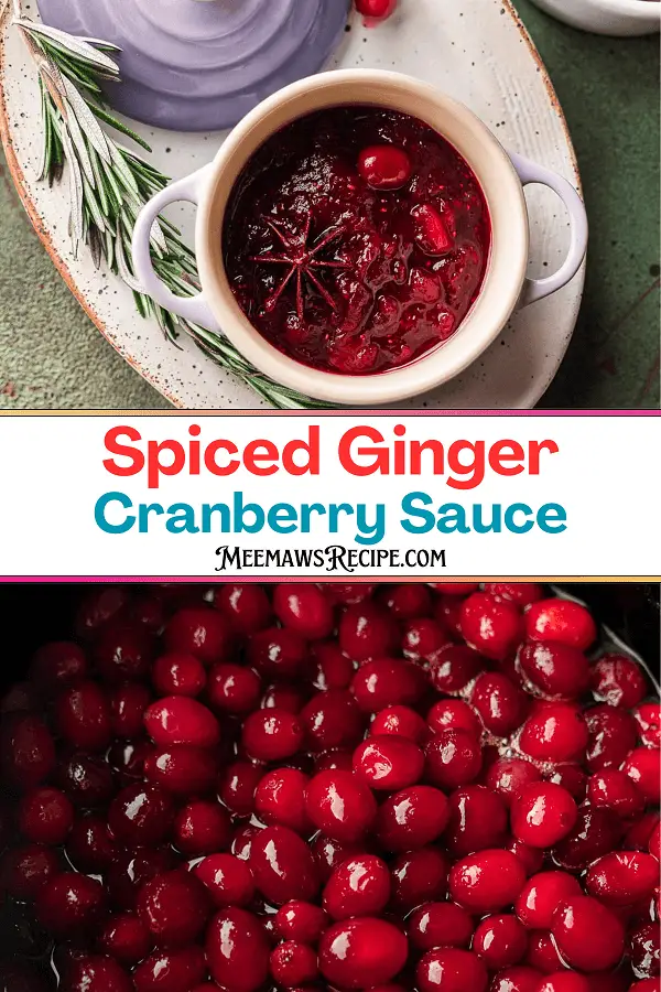 Spiced Ginger Cranberry Sauce